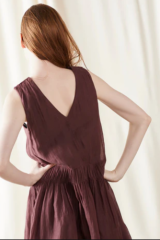 30OFFMARILYN MOON tuck technique sheer cotton 2way balloon dress