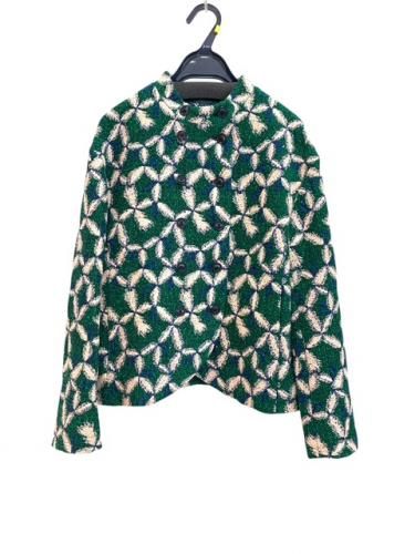 期間限定お値下げ 新品 ミナペルホネンsing leafジャケット2024-25 mina perhonen sing leaf ショートジャケット グリーン/38