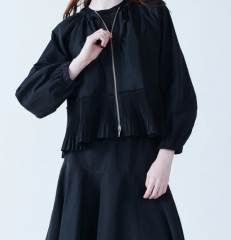 30OFFMARILYN MOON modern taffeta pleats blouson