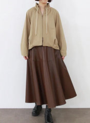 MARILYN MOON warm pinstripe blouson