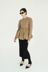 CLANE  DOCKING POWERSHOULDER KNIT TOPS