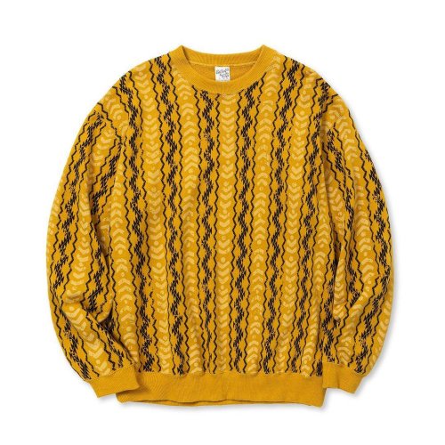 <img class='new_mark_img1' src='https://img.shop-pro.jp/img/new/icons15.gif' style='border:none;display:inline;margin:0px;padding:0px;width:auto;' />CALEE ꡼ORIGINAL NATIVE PATTERN CREW NECK SWYELLOW