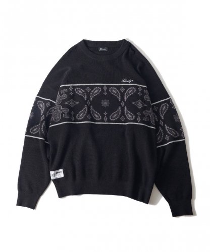 <img class='new_mark_img1' src='https://img.shop-pro.jp/img/new/icons15.gif' style='border:none;display:inline;margin:0px;padding:0px;width:auto;' />Subciety ֥ƥPAISLEY BORDER KNITBLACK