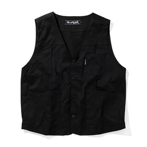 <img class='new_mark_img1' src='https://img.shop-pro.jp/img/new/icons15.gif' style='border:none;display:inline;margin:0px;padding:0px;width:auto;' />GOOD HELLER åɥإ顼TC TWILL PIN TUCK WORK VESTBLACK