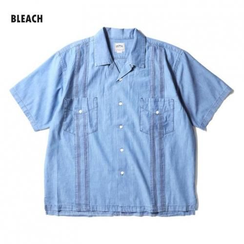 <img class='new_mark_img1' src='https://img.shop-pro.jp/img/new/icons15.gif' style='border:none;display:inline;margin:0px;padding:0px;width:auto;' />HOUSTON ҥ塼ȥCHAMBRAY CUBA SHIRTBLEACH