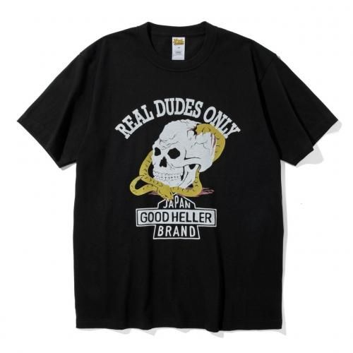 <img class='new_mark_img1' src='https://img.shop-pro.jp/img/new/icons15.gif' style='border:none;display:inline;margin:0px;padding:0px;width:auto;' />6.22 (Sun) 12:00 ReleaseGOOD HELLER åɥإ顼SKULL&SNAKE AMERICAN LOGO TSHIRTBLACK