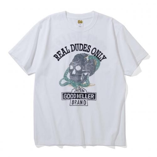 <img class='new_mark_img1' src='https://img.shop-pro.jp/img/new/icons15.gif' style='border:none;display:inline;margin:0px;padding:0px;width:auto;' />6.22 (Sun) 12:00 ReleaseGOOD HELLER åɥإ顼SKULL&SNAKE AMERICAN LOGO TSHIRTWHITE