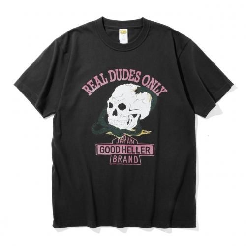 <img class='new_mark_img1' src='https://img.shop-pro.jp/img/new/icons15.gif' style='border:none;display:inline;margin:0px;padding:0px;width:auto;' />6.22 (Sun) 12:00 ReleaseGOOD HELLER åɥإ顼SKULL&SNAKE AMERICAN LOGO TSHIRTINK BLK