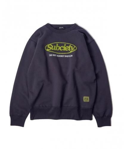 <img class='new_mark_img1' src='https://img.shop-pro.jp/img/new/icons15.gif' style='border:none;display:inline;margin:0px;padding:0px;width:auto;' />Subciety ֥ƥOval logo sweatshirtNAVY