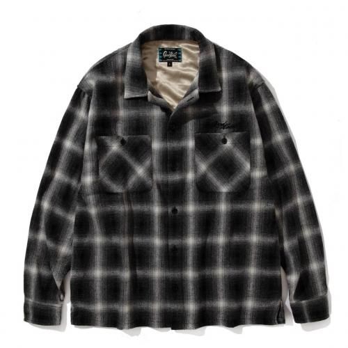 <img class='new_mark_img1' src='https://img.shop-pro.jp/img/new/icons15.gif' style='border:none;display:inline;margin:0px;padding:0px;width:auto;' />10.11 (Sat) 12:00 ReleaseGOOD HELLER åɥإ顼WOOL&POLYESTER OMBRE CHECK SHIRTBLACK