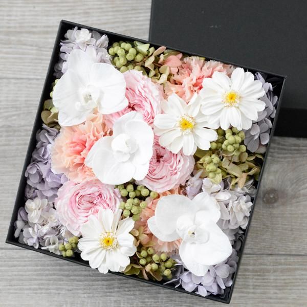 アンティークBoxフラワー❁⃘ フラワーボックス 四角ボックスMサイズ（レッド）｜郵便局の