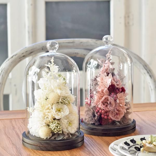 ❁とんがりガラスツリー・グリーン ❁プリザーブドフラワーツリー