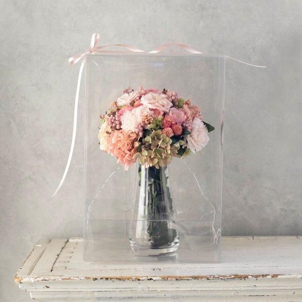 プリザーブドフラワー｜テーブルブーケ｜ピンク｜色褪せることのない