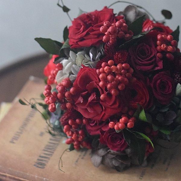 プリザーブドフラワー｜プロポーズブーケ｜赤バラ｜色褪せることのない
