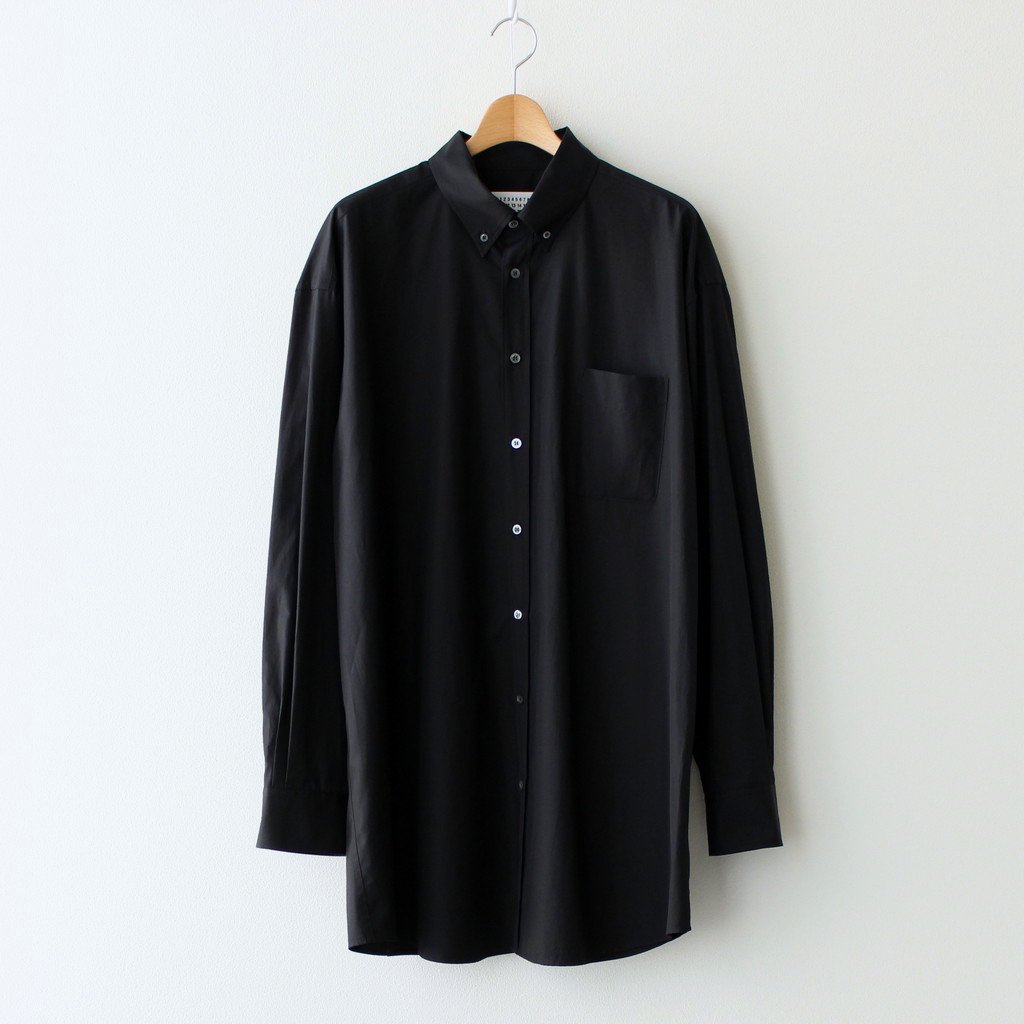 Maison Margiela / COTTON POPELINE OVER FIT SHIRT BLACK