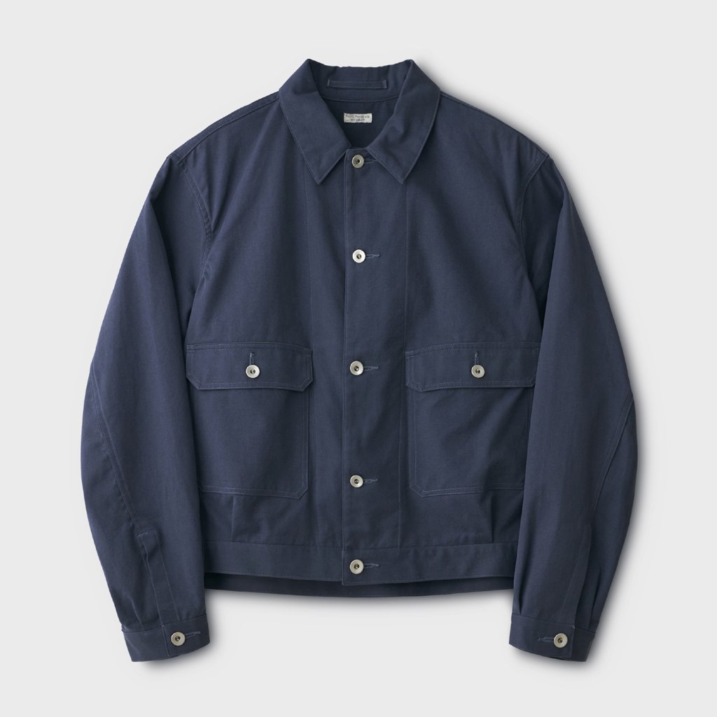 PHIGVEL MAKERS & Co. / CANVAS SHORT BLOUSON FRENCH NAVY