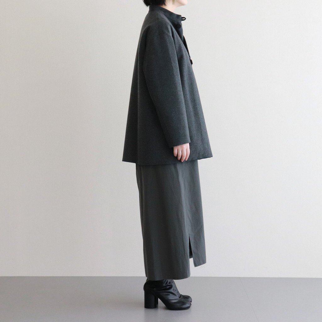 KIJI | キジ WOOL-QUILTING REVERSIBLE COAT #GRAY/BLACK [KIJI63]