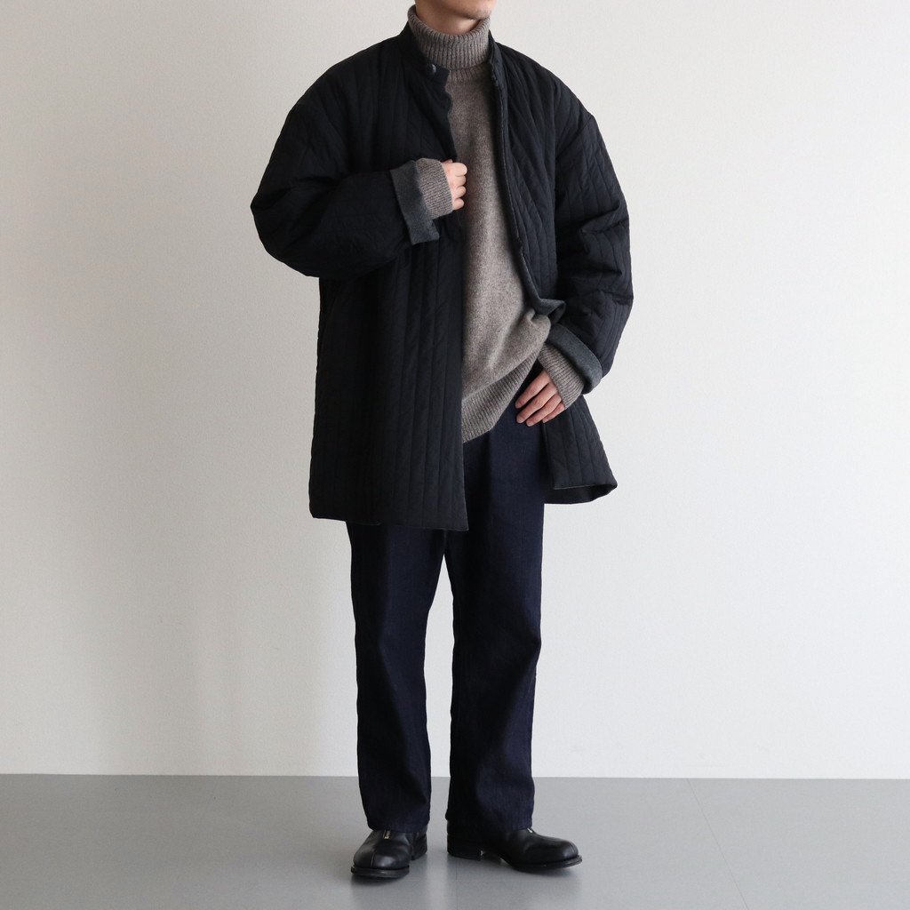 KIJI | キジ WOOL-QUILTING REVERSIBLE COAT #GRAY/BLACK [KIJI63]