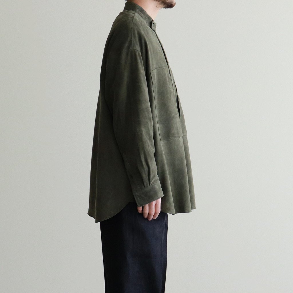 CCU / STAND COLLAR SHIRT KHAKI