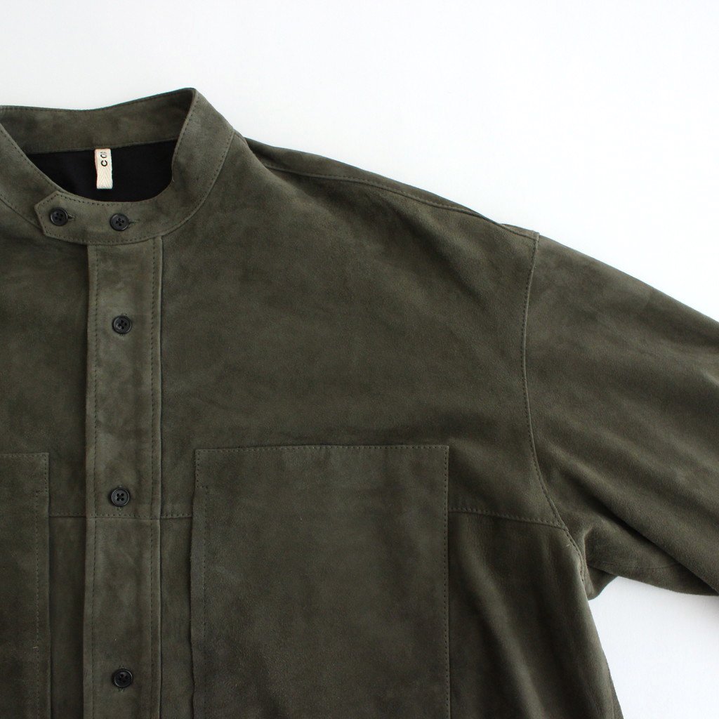 誠実 CCU｜STAND COLLAR SHIRT KHAKI | www.kdcow.com