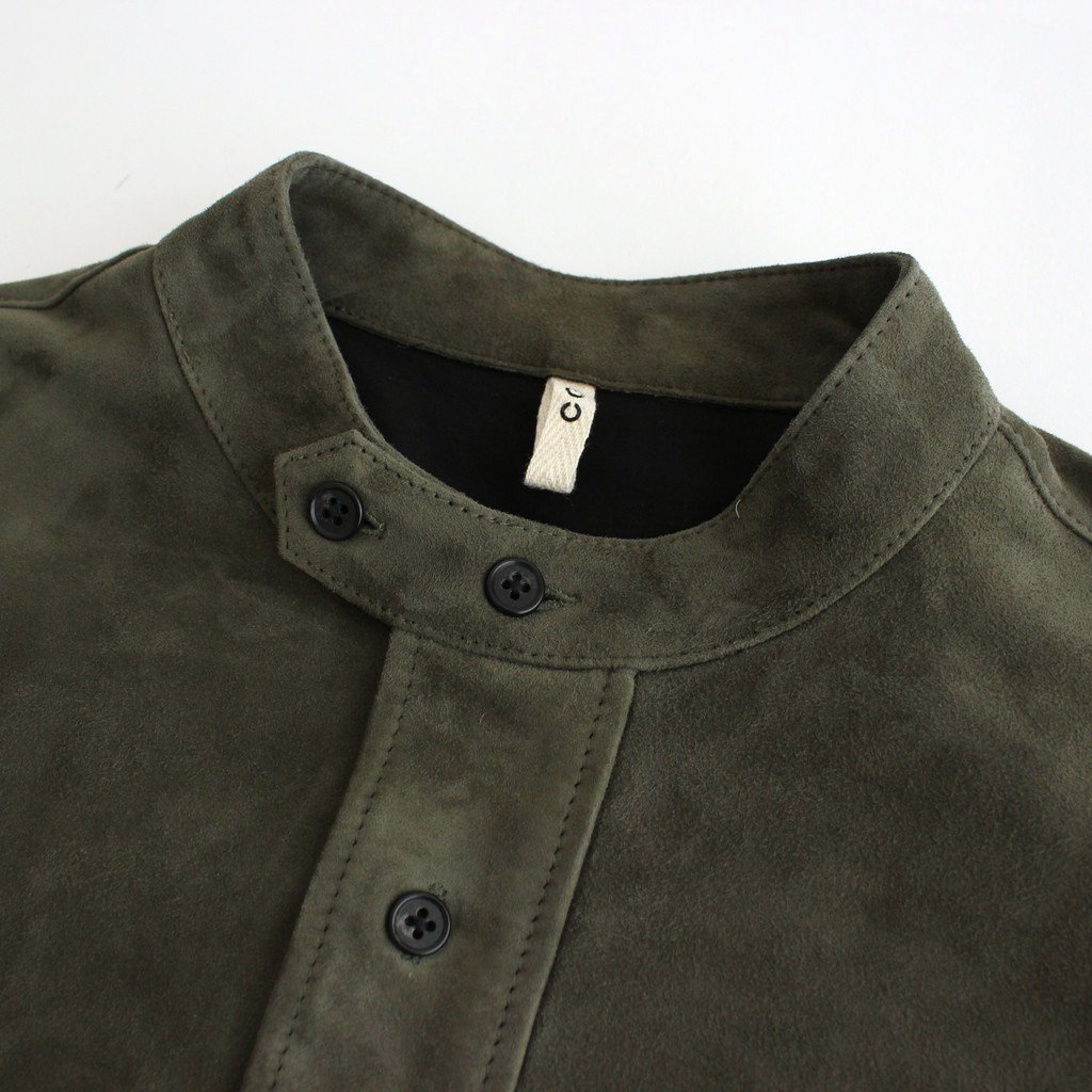 取寄商品 CCU｜STAND COLLAR SHIRT KHAKI | www.tegdarco.com