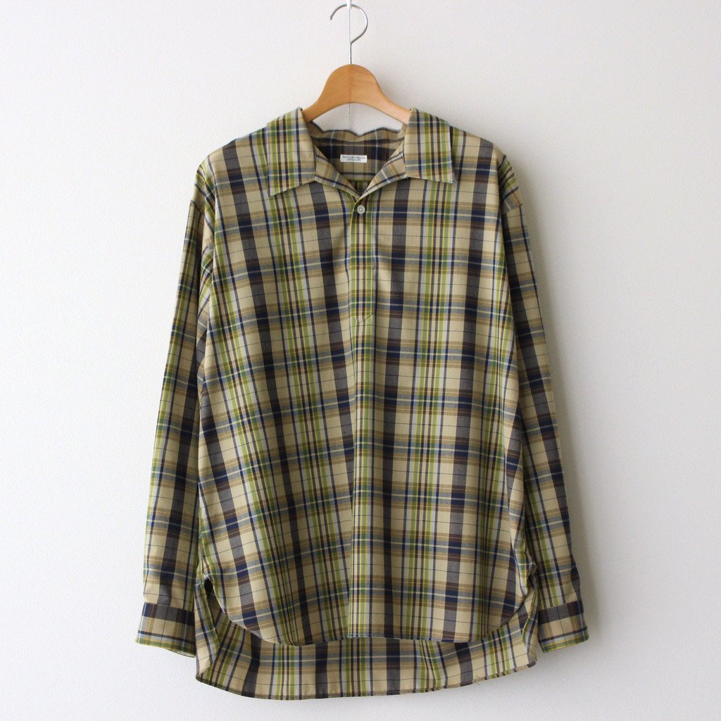 PHIGVEL MAKERS & Co. | フィグベル MADRAS RESORT SHIRT #BEIGE/NAVY