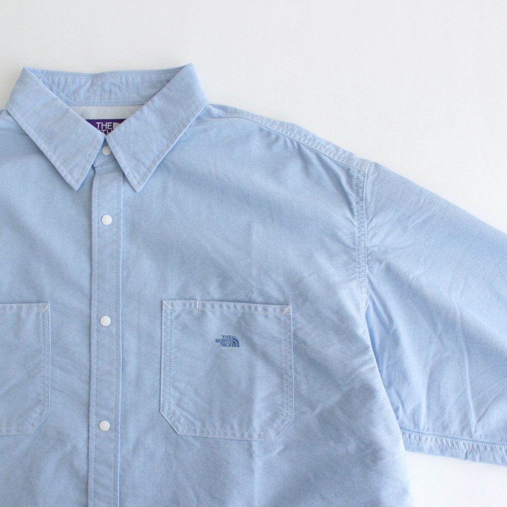 THE NORTH FACE PURPLE LABEL / COTTON POLYESTER OX H/S SHIRT SAX