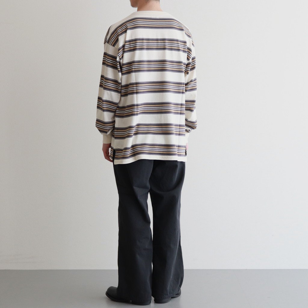 PHIGVEL MAKERS Co. BORDER LS TOP - Tシャツ