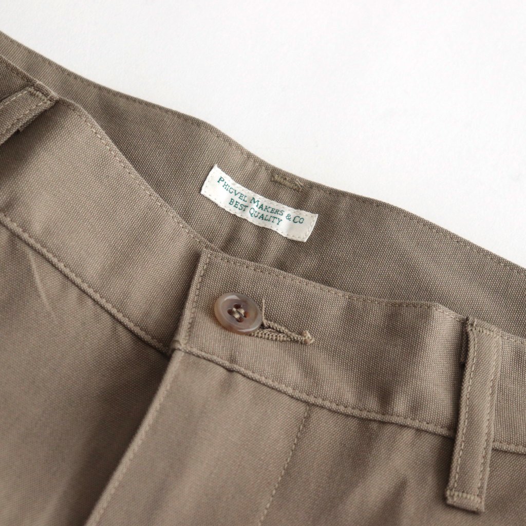 PHIGVEL MAKERS & Co. / WIDE POCKET TROUSERS TAUPE