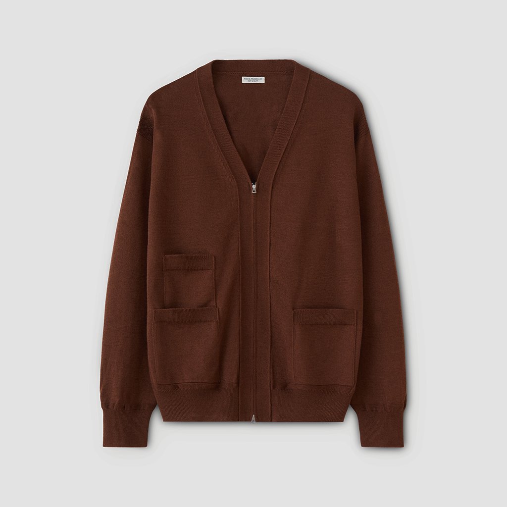 PHIGVEL MAKERS & Co. / W/L ZIP UP KNIT CHESTNUT