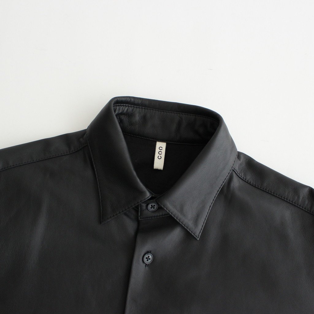 CCU / “NEAT” REGULAR COLLAR SHIRT BLACK