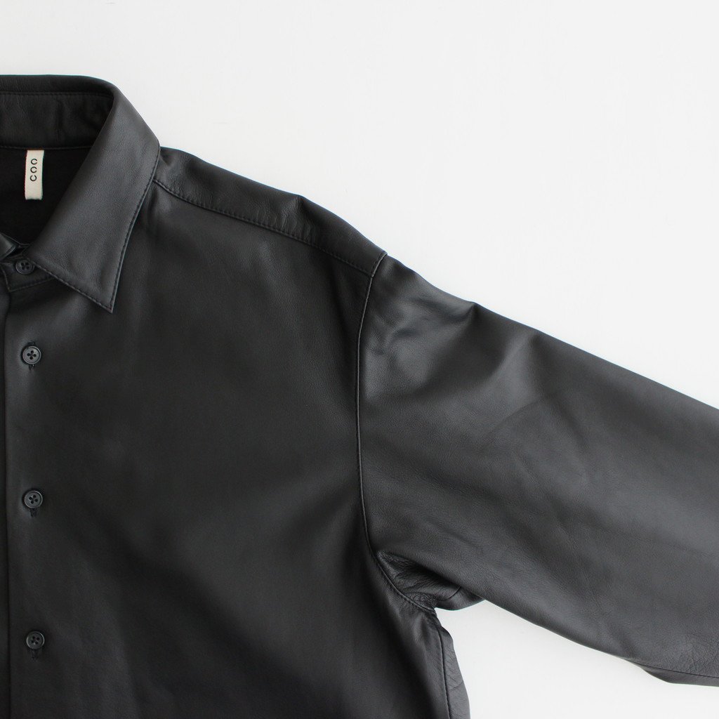 CCU / “NEAT” REGULAR COLLAR SHIRT BLACK