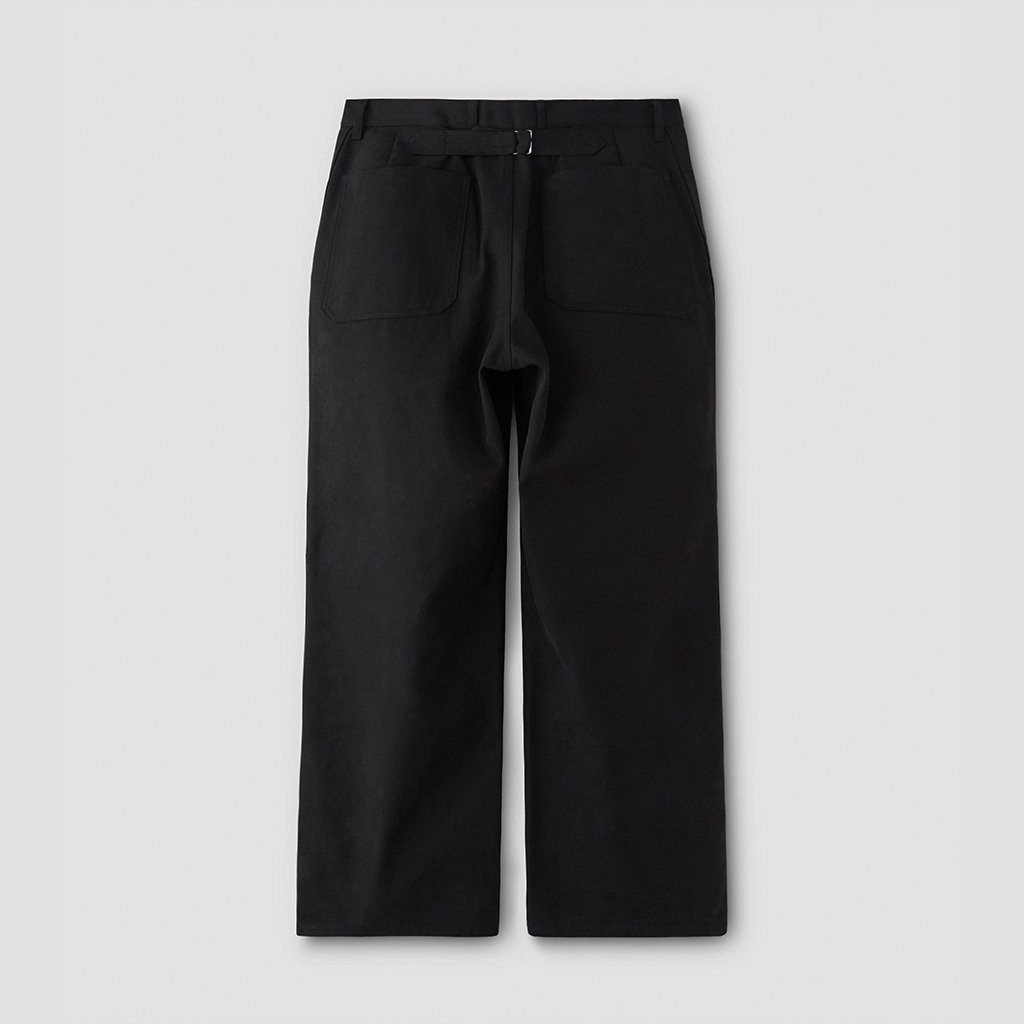 black double knee pants