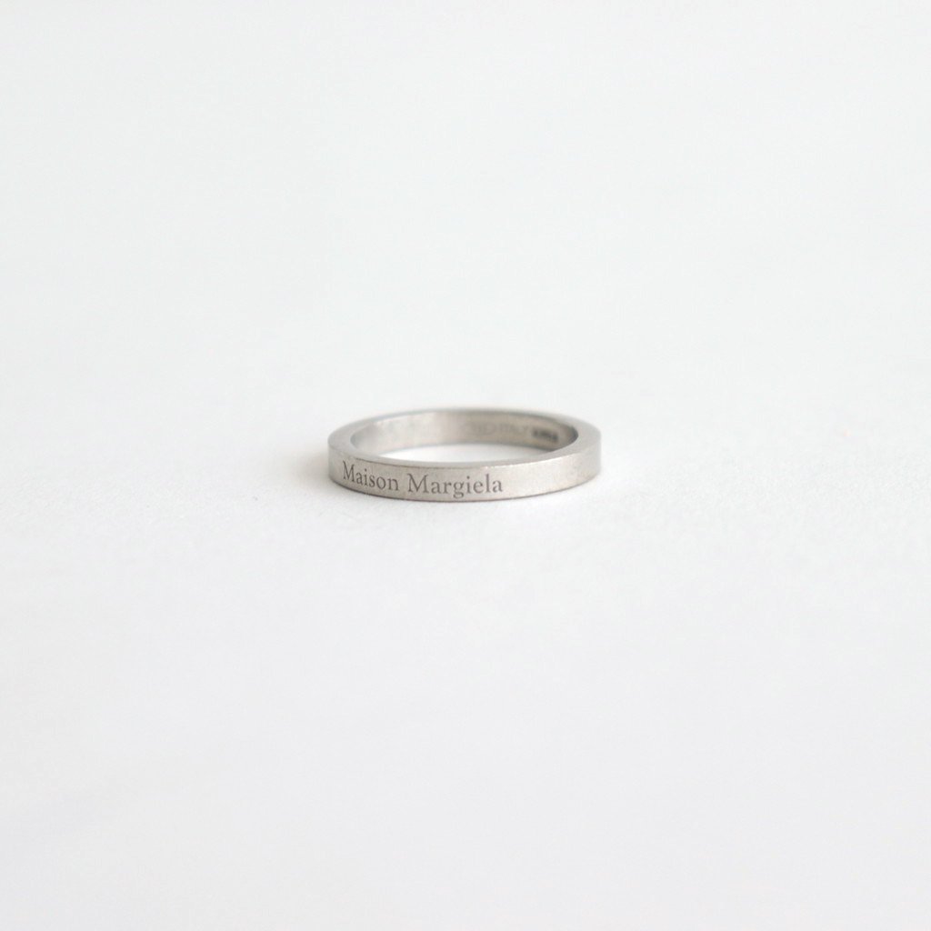 Maison Margiela / LOGO RING SUPER NARROW PALLADIO BURATTATO