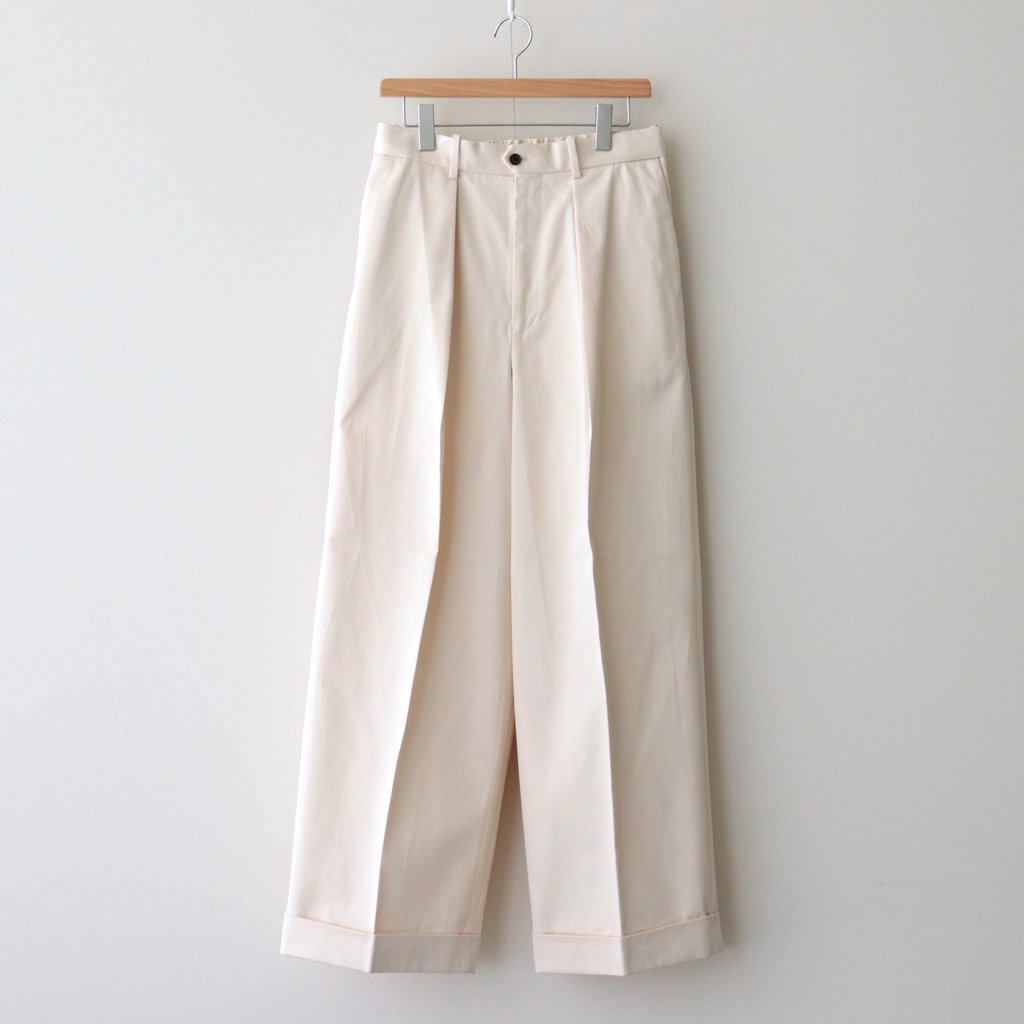 MARKAWARE / PLEATED WIDE TROUSERS R.WHITE