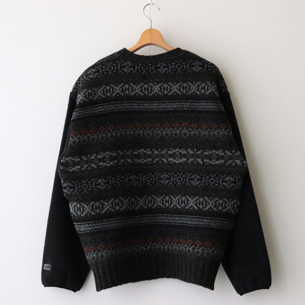 THE NORTH FACE PURPLE LABEL / FIELD CREW NECK SWEATER BLACK