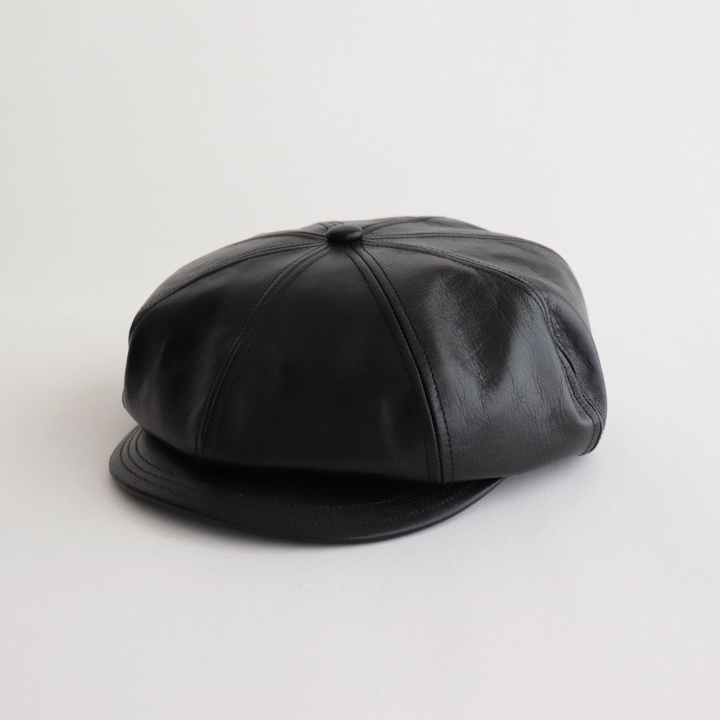 SOLARIS HATMAKERS & Co. / HORSEHIDE CASQUETTE DEEP-OLDBOY BLACK