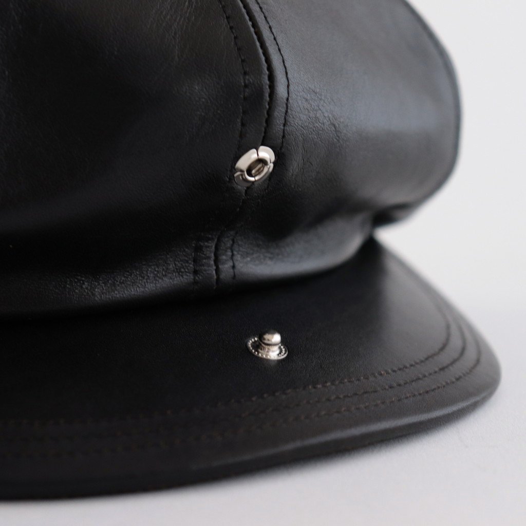 SOLARIS HATMAKERS & Co. / HORSEHIDE CASQUETTE DEEP-OLDBOY BLACK