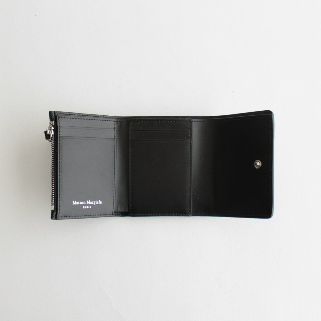 Maison Margiela / ZIP COMPACT TRI FOLD BLACK