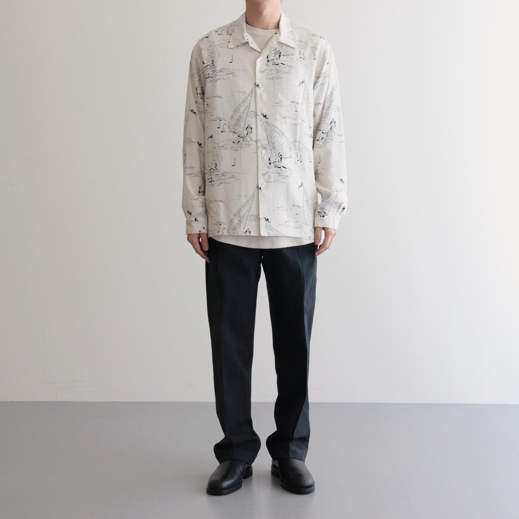 ト送料込 OLD JOE 23ss OPEN COLLAR SHIRTS(MARINE) | irai.co.id