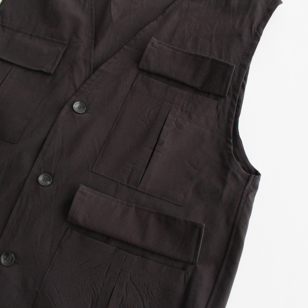 marka / SAFARI VEST DARK BROWN