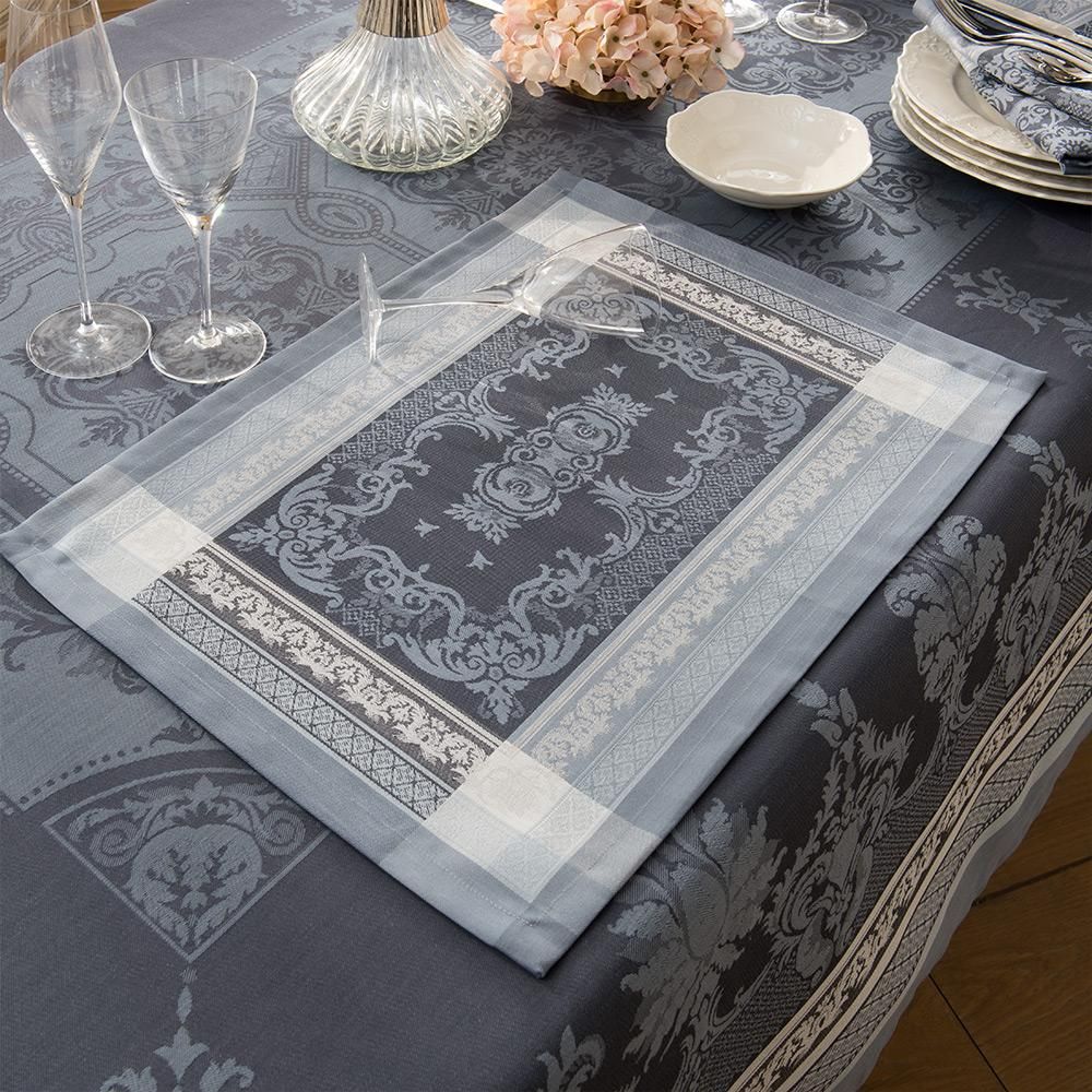 撥水GS】テーブルクロス フォンテーヌブロー グレー - テーブル