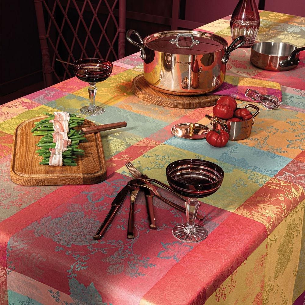 フランス テーブルクロス ガルニエ ・ ティエボー テーブルクロス（撥水なし） ジャルディーノ ナチュレル