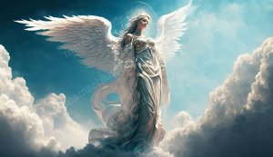 (ds-14) 見守る天使 Angel スピリチュアル のイラスト アート（デジタルコンテンツ ダウンロード販売）