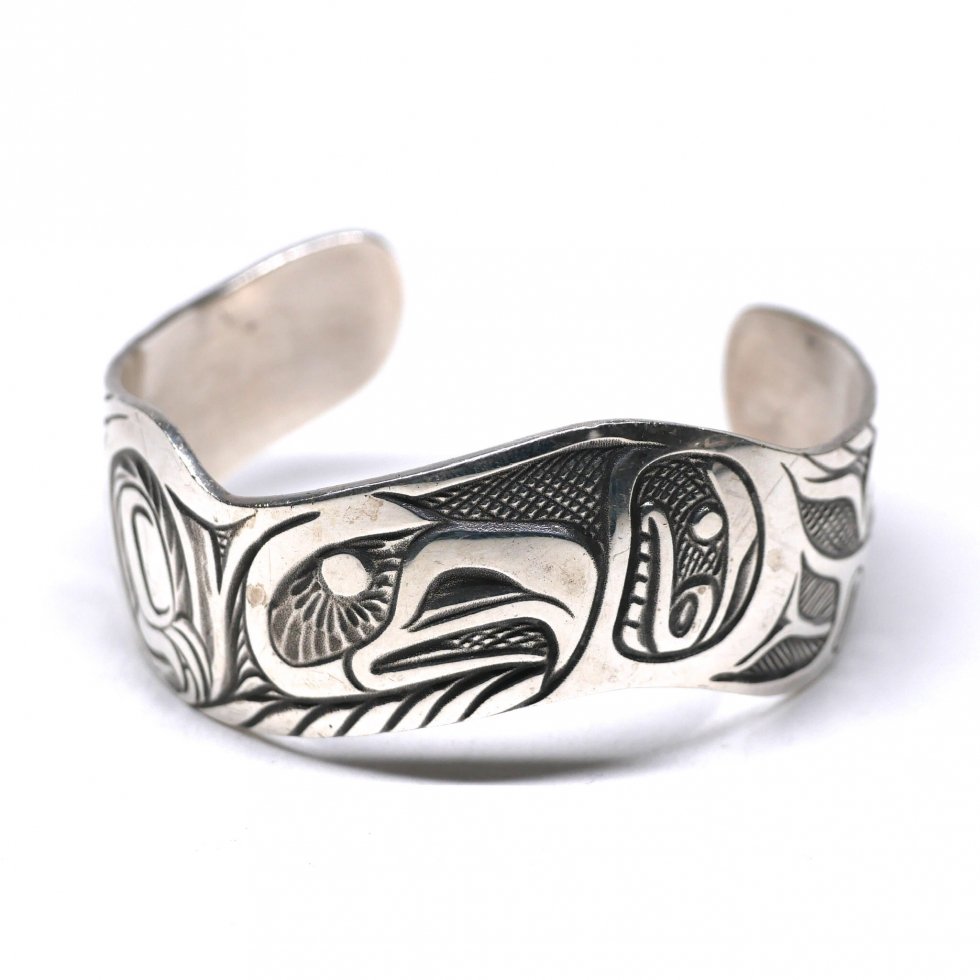 Vintage Jewelry / Vintage Northwest Coast Haida Raven Motif Bangle - OTHERS  to COLORS OnLine Shop