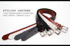 【Stylish Leather】１ホールデザイン・シンプルレザーベルト