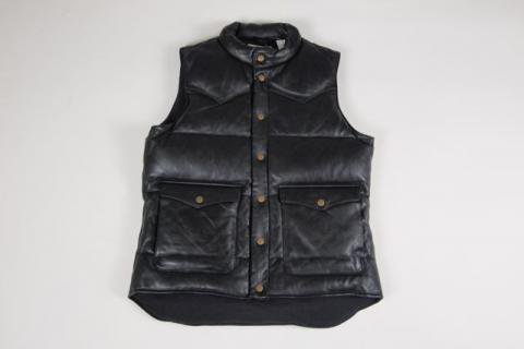 leather down vest