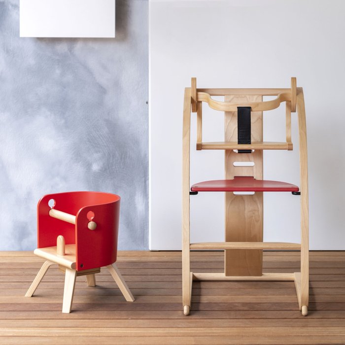 Bambini+baby set（バンビーニ+ベビーセット）赤｜Sdi Fantasia 佐々木敏光デザイン・こどものための家具