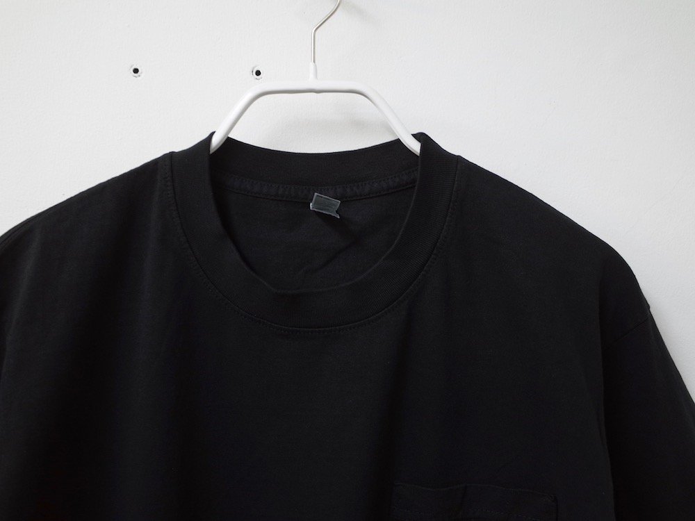 LOS ANGELES APPAREL  ガーメントダイ 6.5オンス  L/S ポケットTシャツ　USA製 black