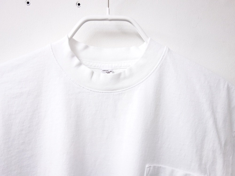LOS ANGELES APPAREL  ガーメントダイ 6.5オンス  ポケットTシャツ　USA製 white